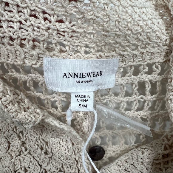 Anniwear Los Angeles Cream Crochet Floral Top Size S/M - Picture 6 of 6